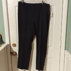 NWT Talbots Women's Black Dress Pants Stretchy Elastic Waist 16W business Attire
